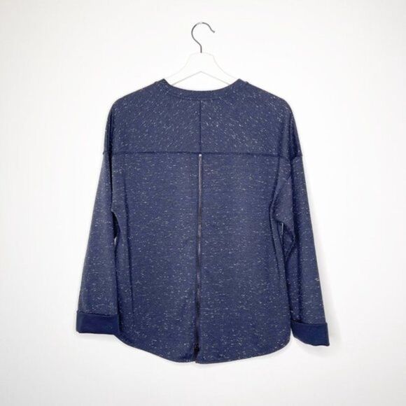 VINCE Speckled Zip Back Pullover - Picture 5 of 9